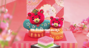 ピンク色の東方神起とひな祭